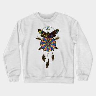 Colorful Moth Dreamcatcher Butterfly Dream Catcher Crewneck Sweatshirt